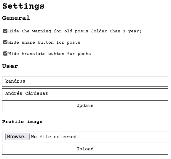 GoBlog Settings